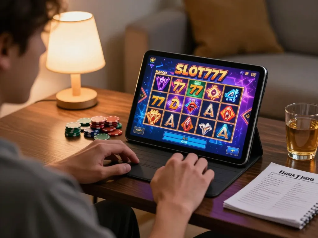 Play slots on SLOT777 and enjoy thrilling gameplay from home with slot gacor 777 action.