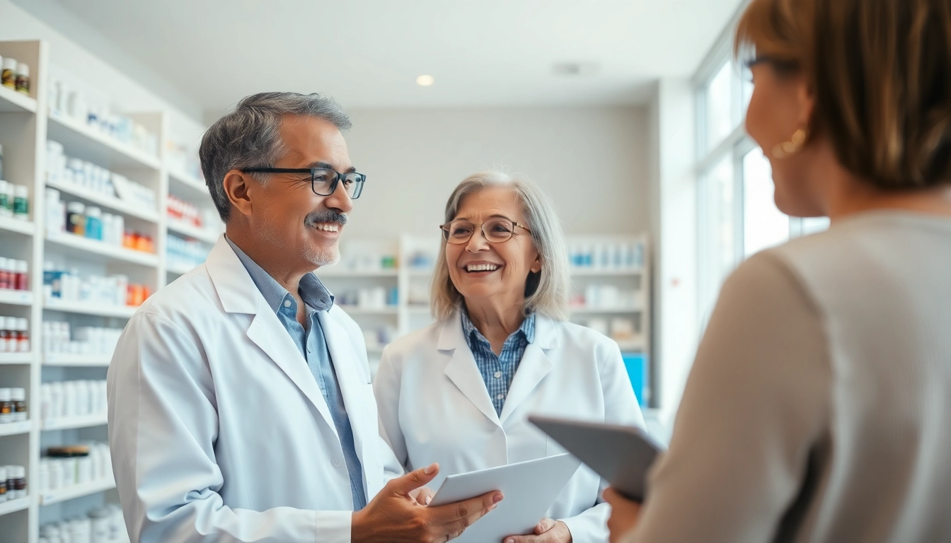 A pharmacist provides personalized medication advice at MediClick Pharmacy.