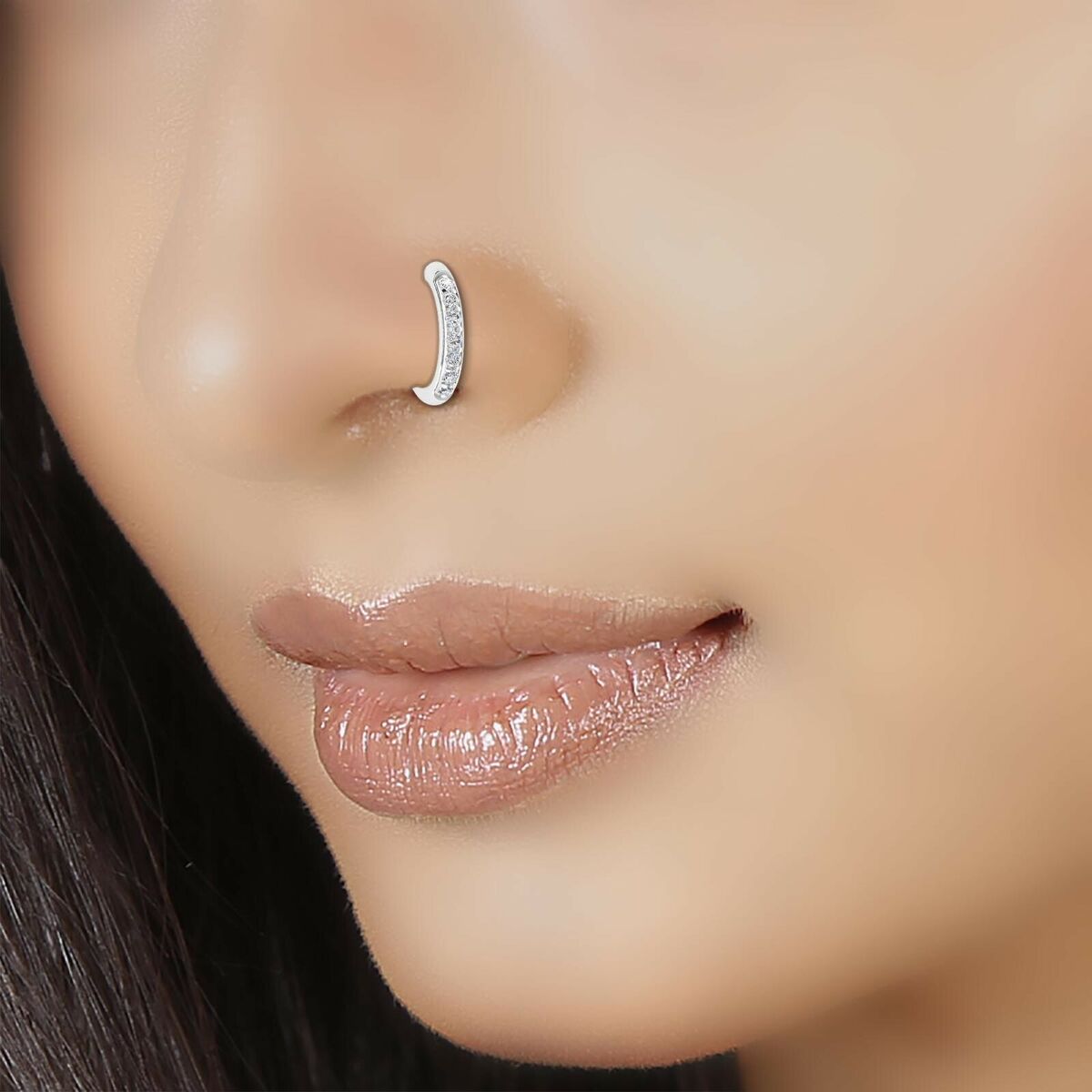 Classic Diamond nose hoop for Modern Style – Buy Online UK