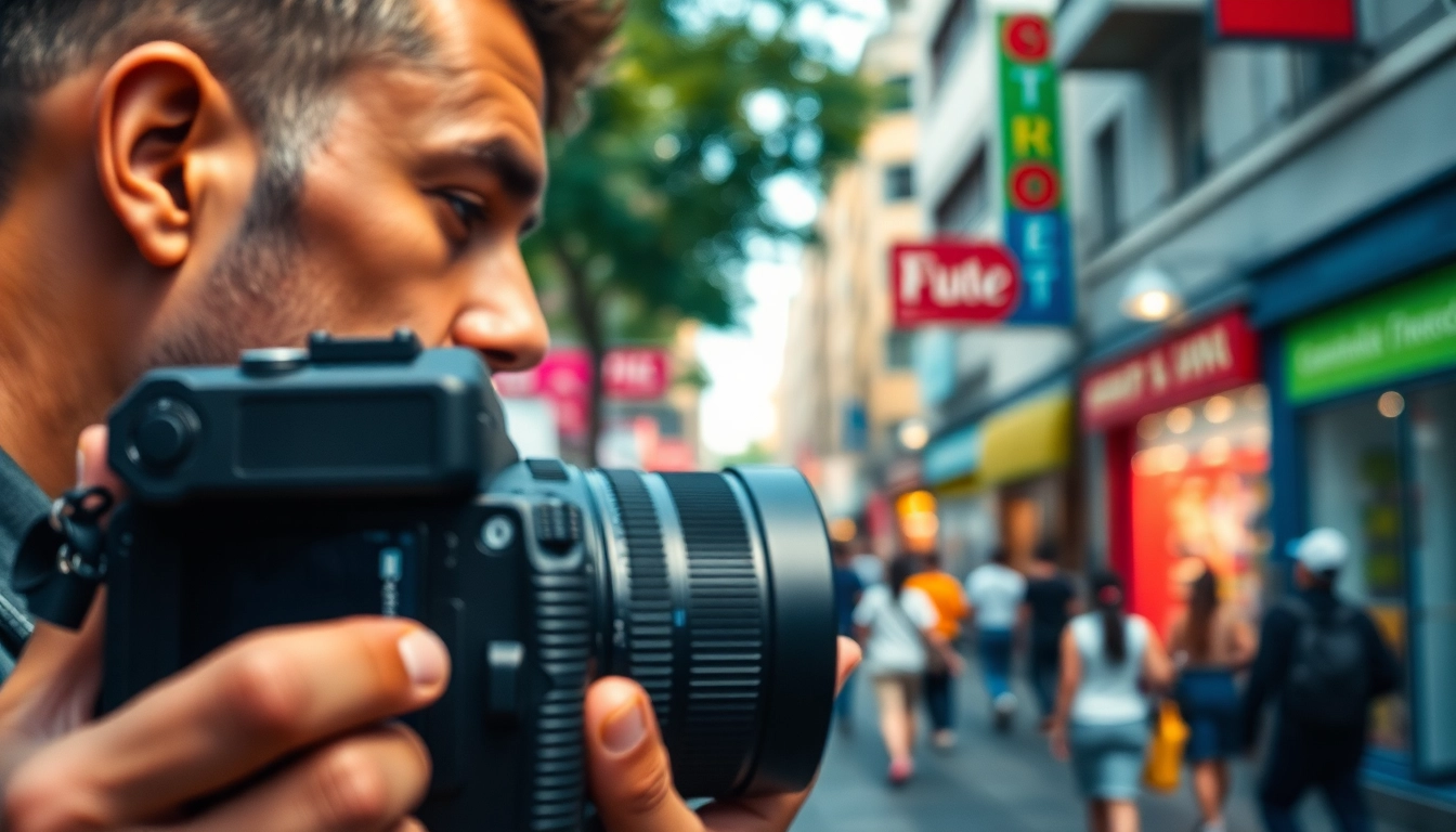 Experience the essence of professional photography training in an urban setting.