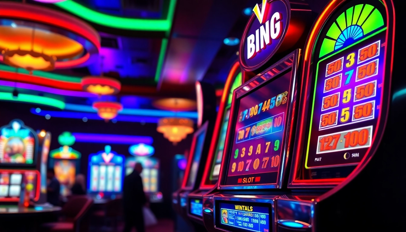 Menang besar di ibet44 slot dengan mesin slot yang cerah dan ramai di kasino.