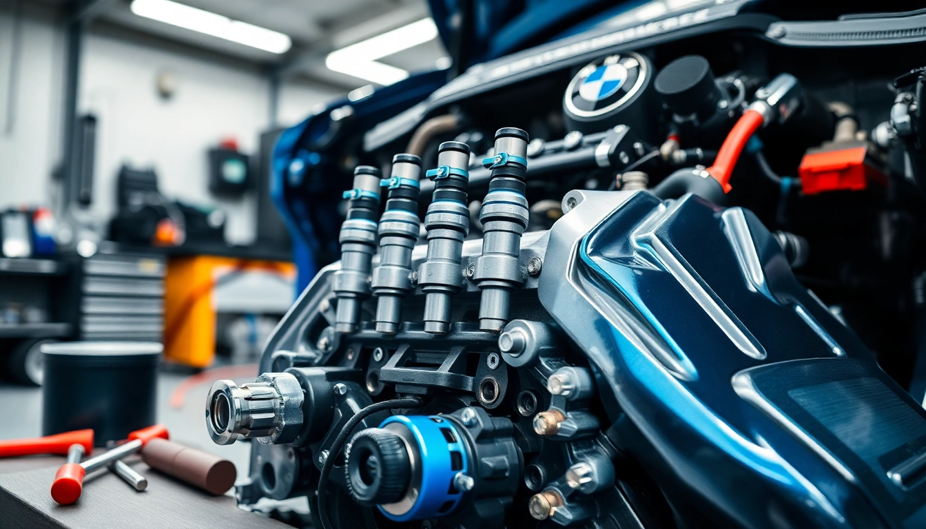 Install the BMW S58 Port Injection Kit in a professional automotive workshop setting.
