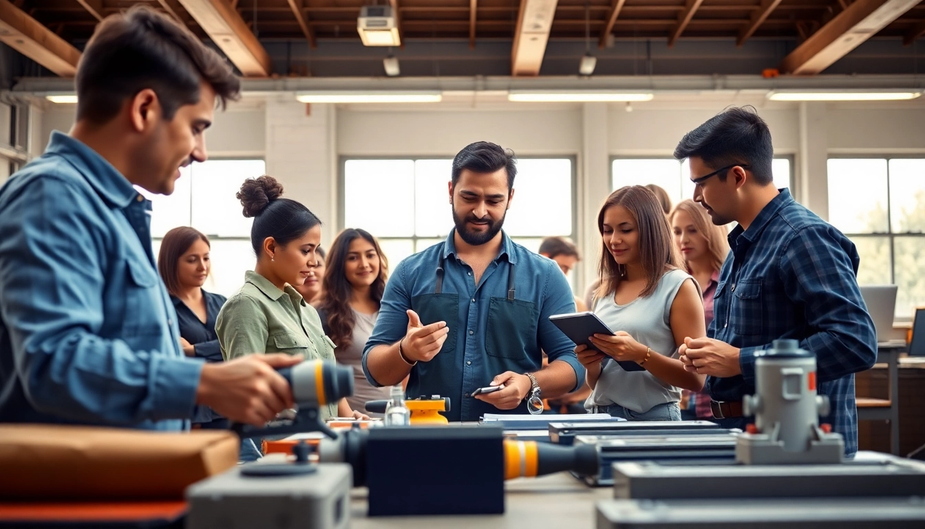 Students learning at trade schools in Southern California, participating in hands-on projects.