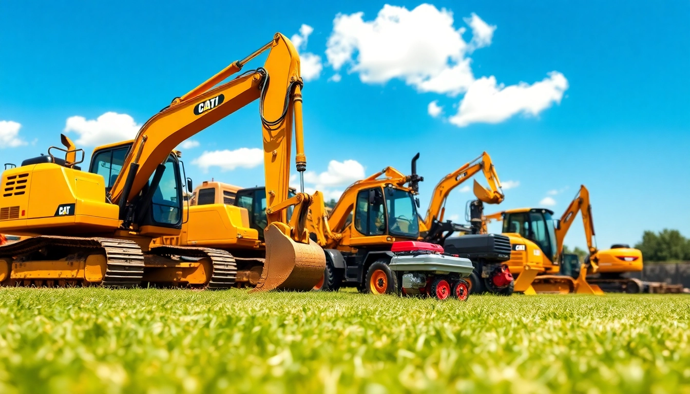 Showing equipment for Paso Robles Equipment Rental to assist in construction and landscaping projects.