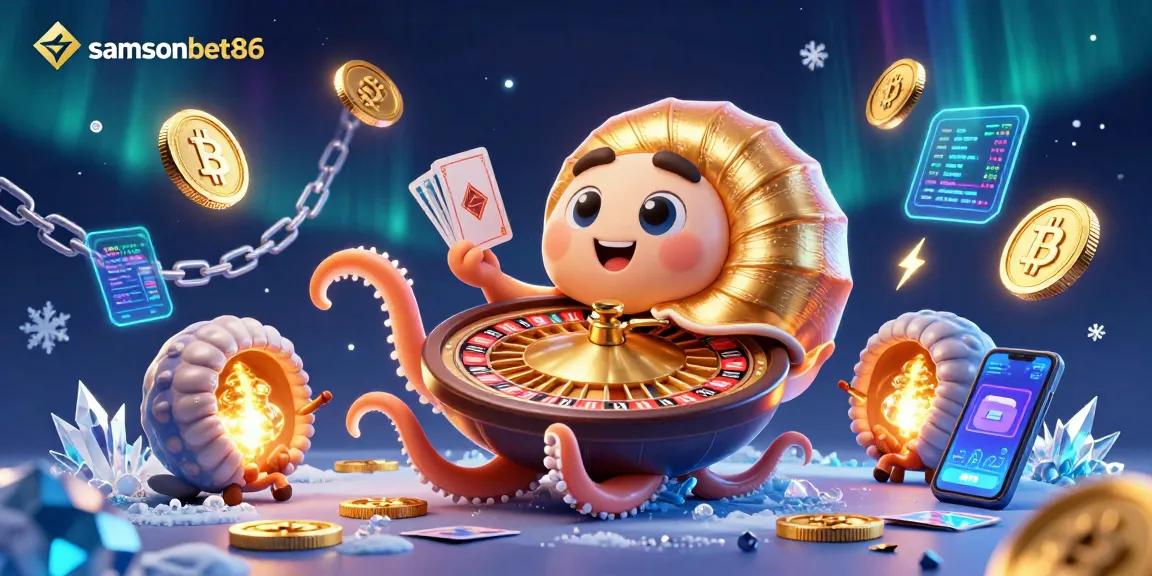 Experience the thrill of gambling with samsonbet86 in a vibrant 3D casino scene.