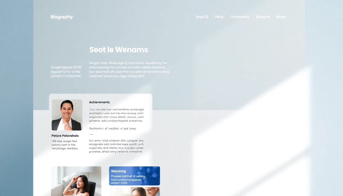 Craft a stunning bio page with engaging layout and design elements.