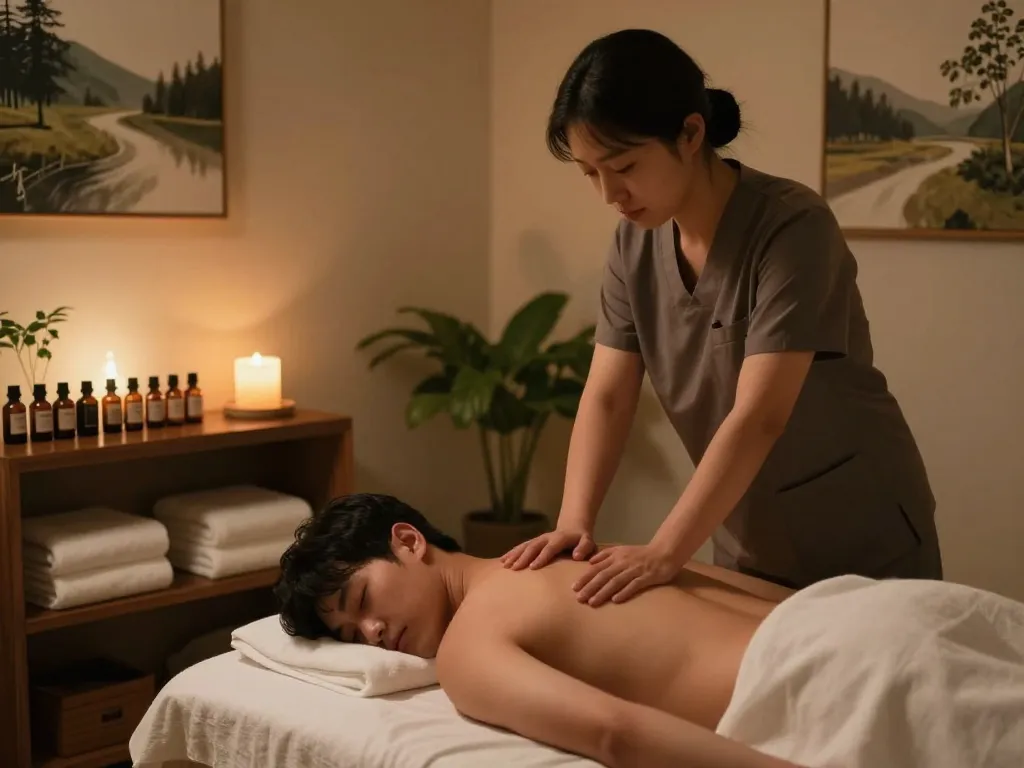 숙련된 치료사와 편안한 분위기 속에서 평화로운 스튜디오 환경에서 포항스웨디시 마사지를 경험하세요.