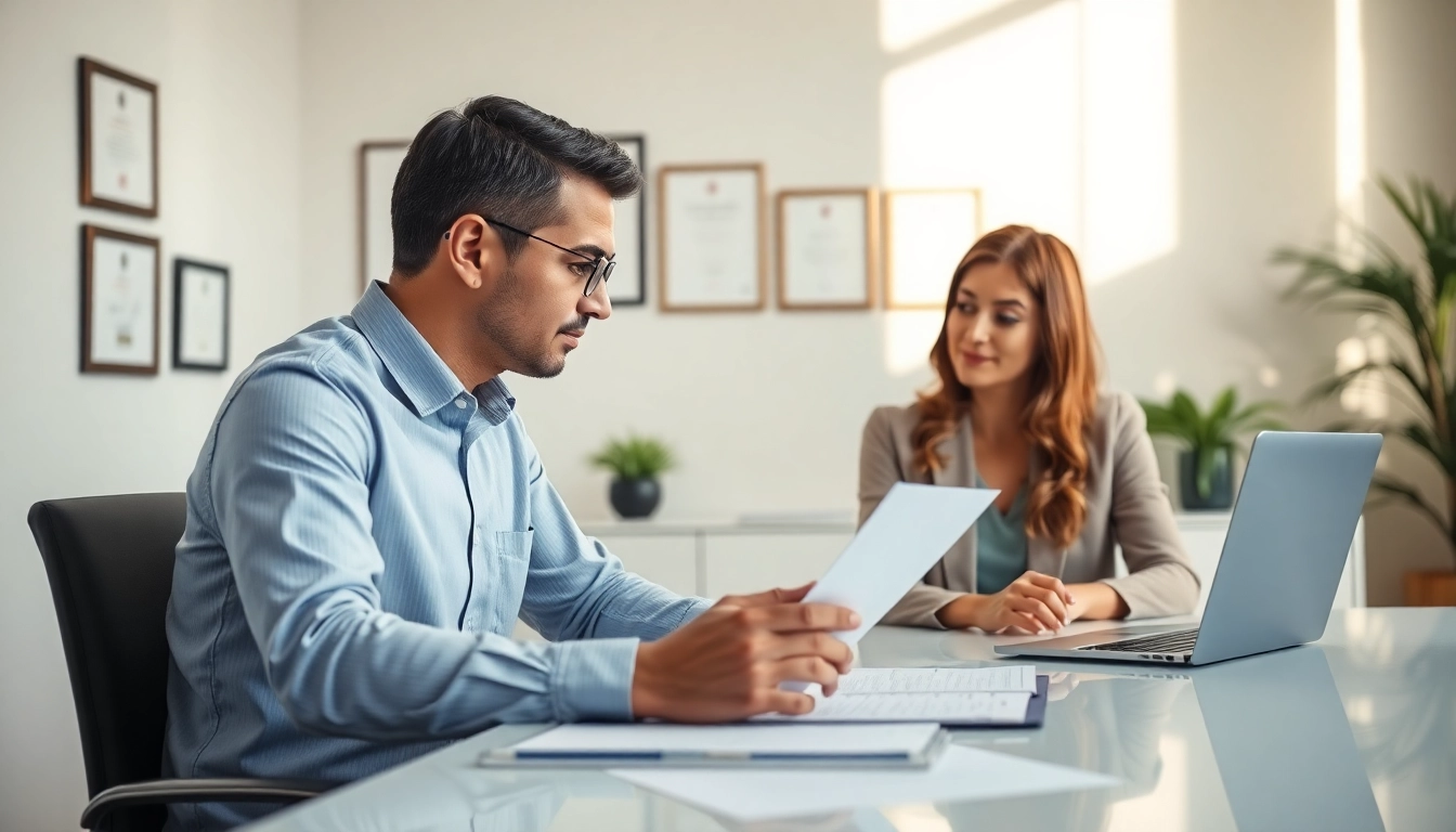 Engaging professional conversation for Insurance Claims Help in a modern office environment.