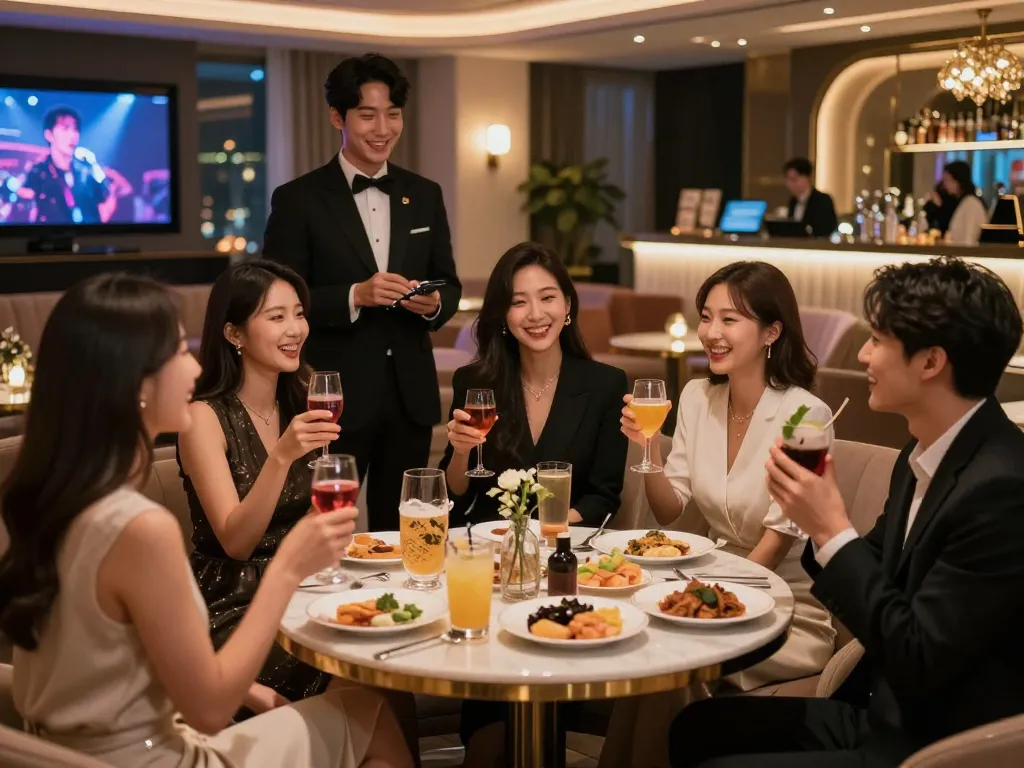 Experience luxury and enjoyment at 강남쩜오, a high-end entertainment venue with private rooms and elegant hosts.