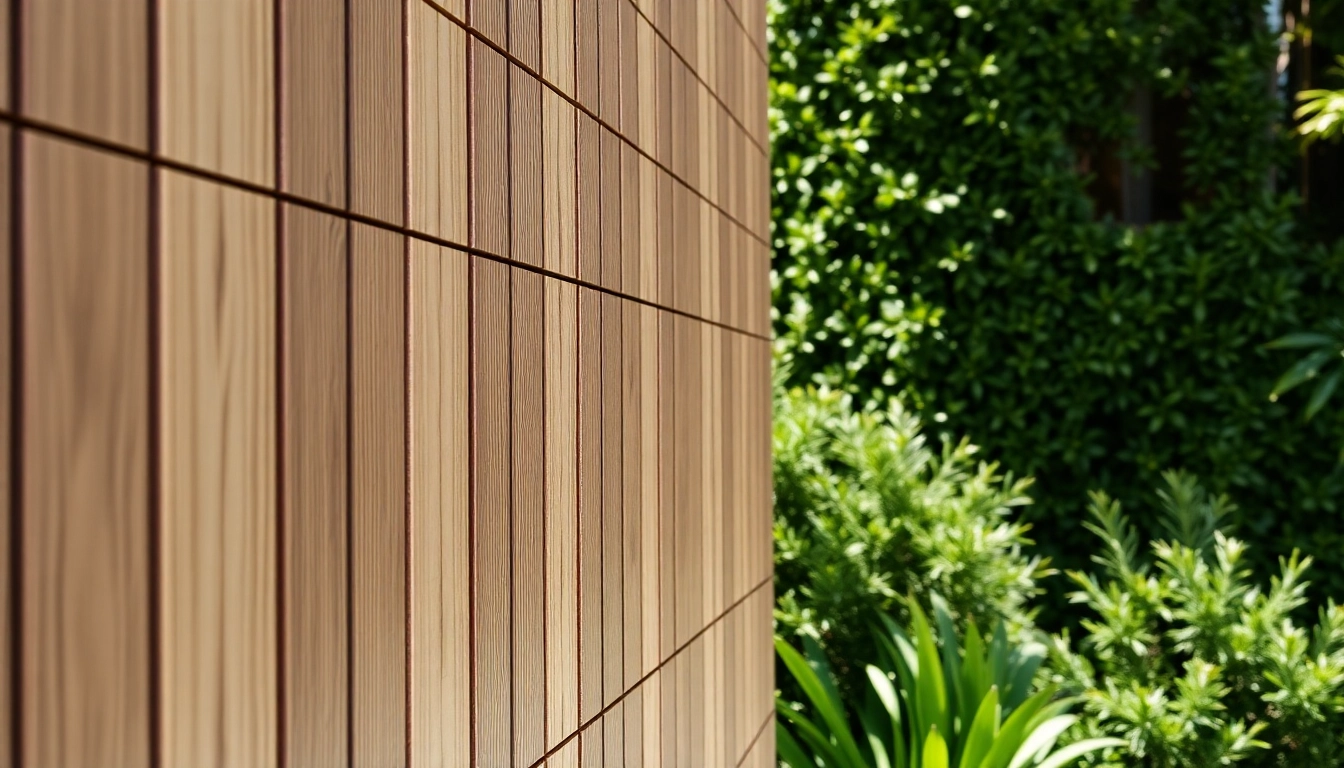 Installing Exterior Slat Wall Panels (composite) in a modern garden setting to enhance outdoor aesthetics.