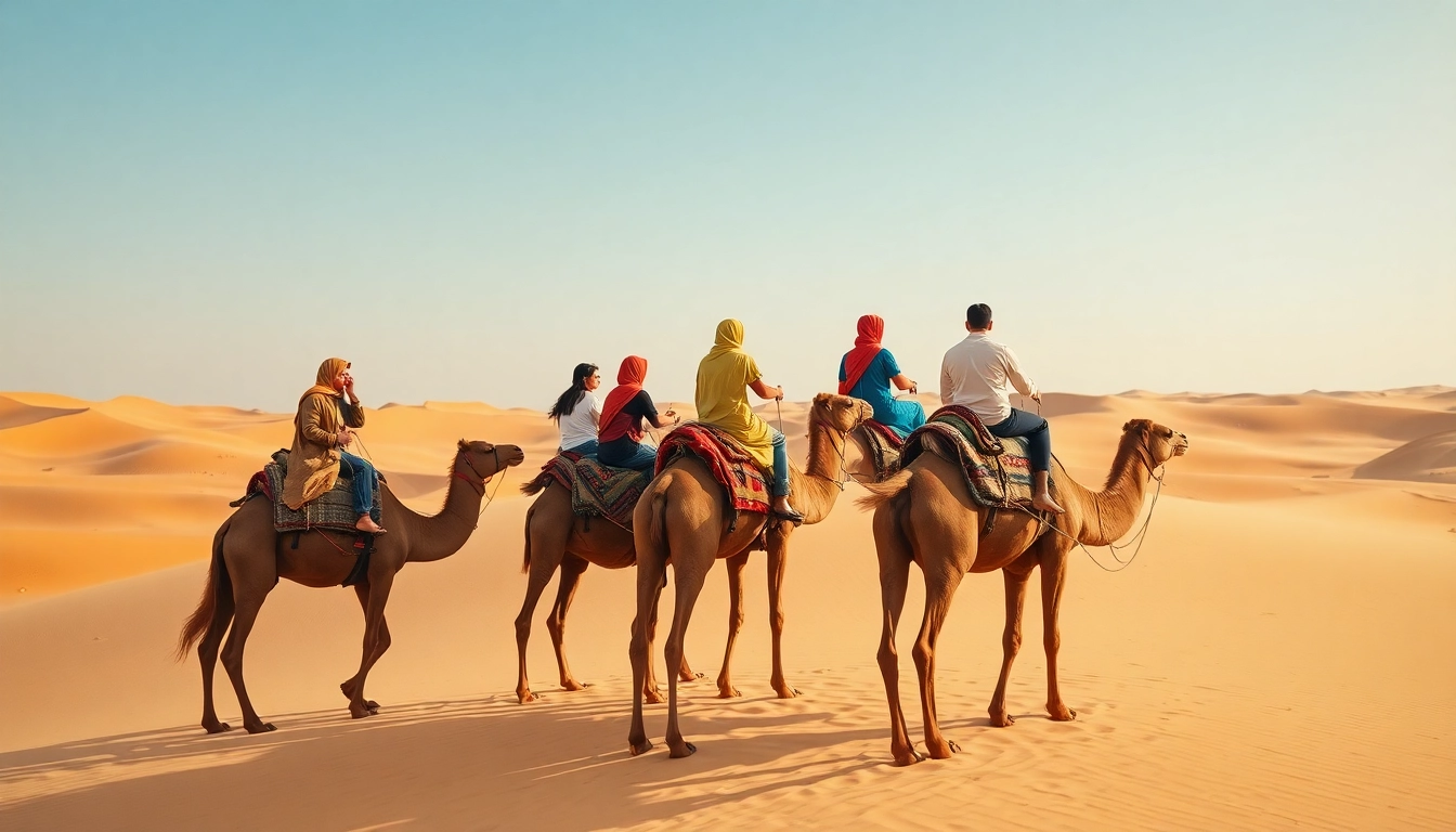 Experience the thrill of morning desert safari dubai with camel rides across golden dunes.