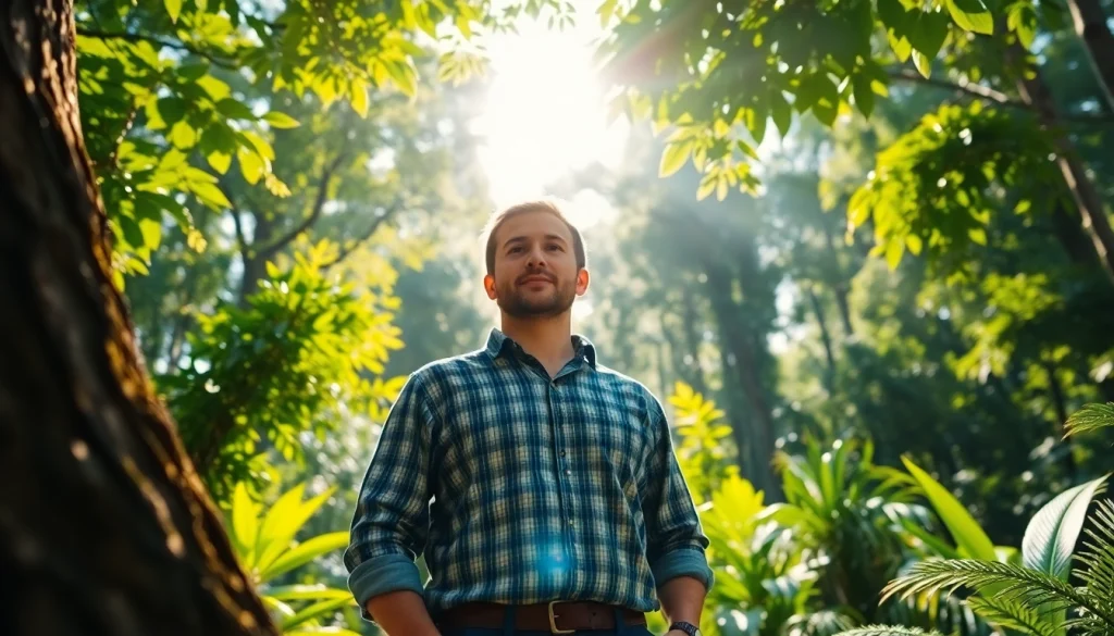 Explore sustainability topics on https://www.unsustainablemagazine.com with a vibrant forest setting.