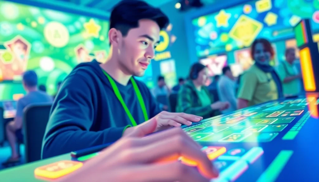 Aktivitas bermain jentoto dengan antarmuka yang interaktif dan penuh warna.