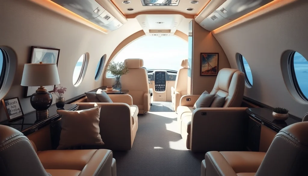 Experience luxury with https://flymarquis.com showcasing a stunning private jet interior.