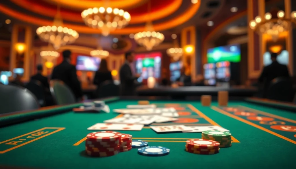 คาสิโน ที่มีบรรยากาศสุดหรูและสีสันสดใส ให้อารมณ์ตื่นเต้น