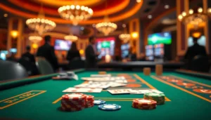 คาสิโน ที่มีบรรยากาศสุดหรูและสีสันสดใส ให้อารมณ์ตื่นเต้น