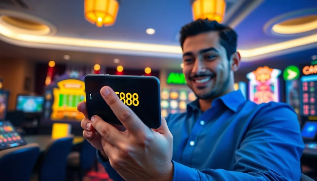 Engaging user experience with AF88 online gambling app and secure transactions.