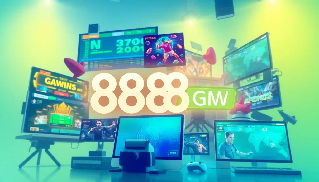 Exciting gaming experience at 888new, showcasing casino games, sports betting, and esports.