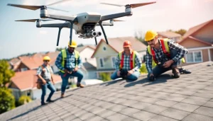 Twin Shield Roofing team conducting a professional roofing inspection on a sunny day.