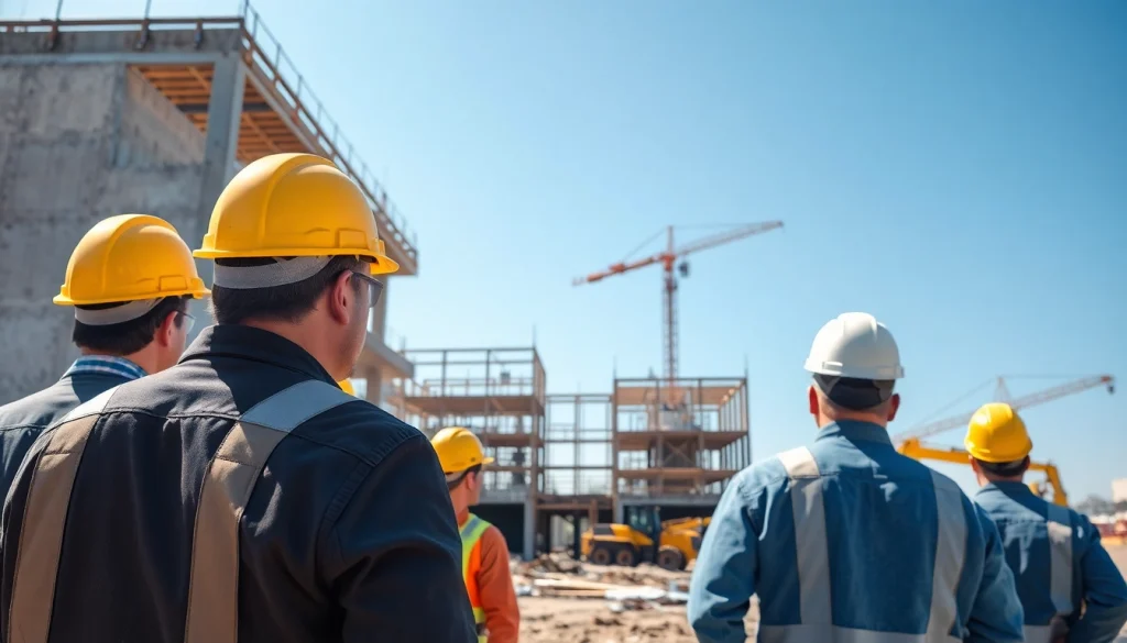 Showcasing a New Jersey Commercial General Contractor supervising construction work on a commercial building project.