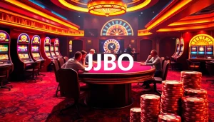 JBO poker players strategizing and enjoying the vibrant casino atmosphere.