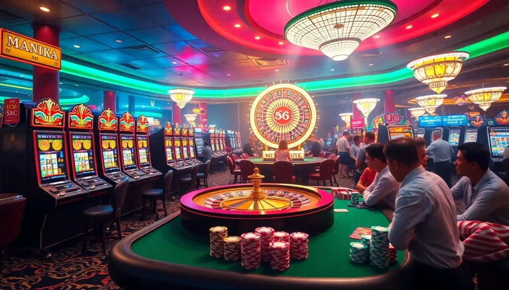 KJC AC offers a thrilling casino experience with vibrant slot machines and poker tables.