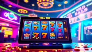 Main focus on virus4d slot dengan grafik slot yang menarik dan latar belakang bercahaya.