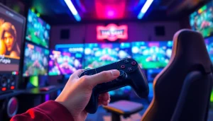 Meningkatkan pengalaman permainan daftar ggsoft game dengan gamer profesional menggunakan joystick.