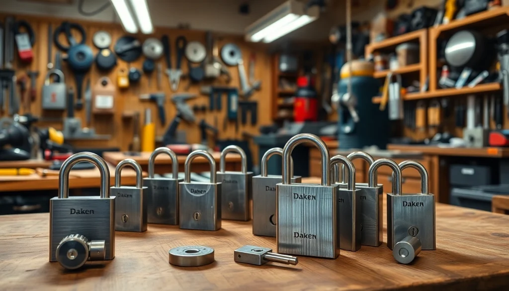 Scopri i robusti lucchetti di sicurezza di https://www.dakenlocks.com in un'officina professionale.