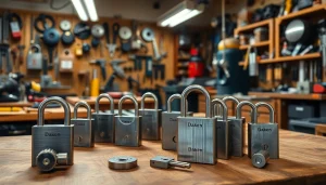 Scopri i robusti lucchetti di sicurezza di https://www.dakenlocks.com in un'officina professionale.