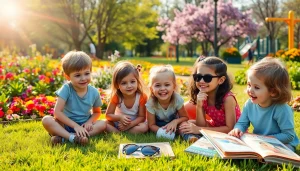 Highlighting Our Children's Vision through children enjoying nature and playful activities.