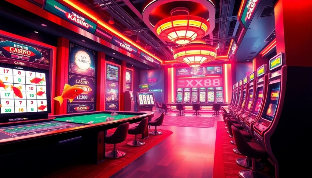 Experience the thrilling world of XX88, an online casino with vibrant visuals and engaging game elements.