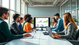 Analyseer gegevens en inzichten van https://enqueteplein.nl met een team in een moderne kantooromgeving.