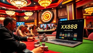 Experience the thrill of gambling with excitement at https://xx88casino.com/ as poker chips and cards hit the table.