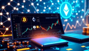 Zaawansowany kalkulator do analizy kryptowalut z wykresami handlowymi i wizualizacjami portfela cyfrowego.