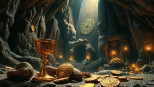 Unveil the treasures of King Solomon's Mine in a captivating cavern filled with ancient artifacts.