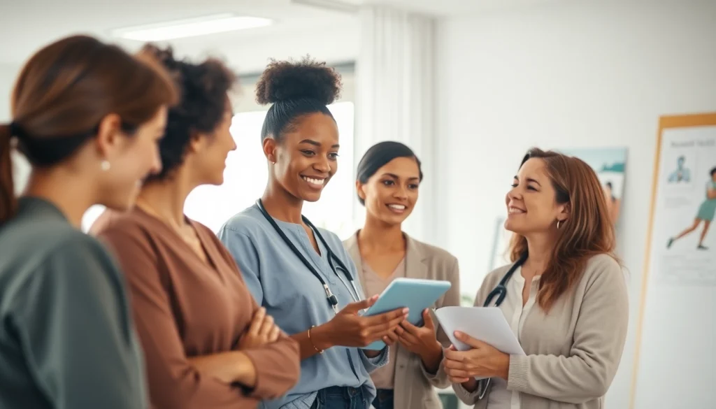 Women discussing health and wellness insights at https://womens-health-advice.org in a supportive environment.