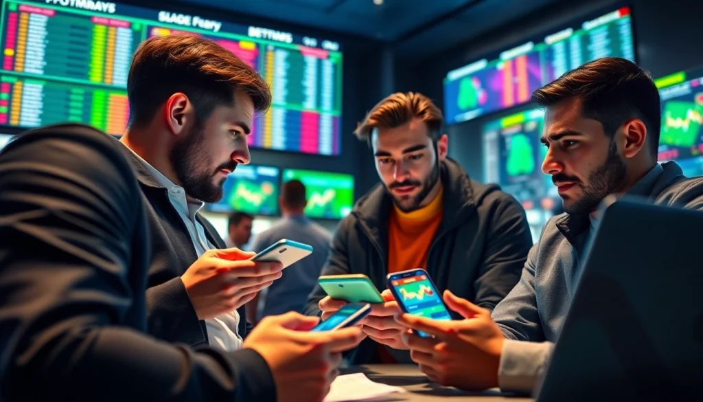 Experience the excitement of the best sports betting apps in India with athletes engaged in betting discussions.