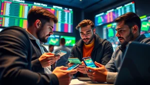 Experience the excitement of the best sports betting apps in India with athletes engaged in betting discussions.