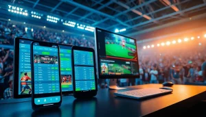 Experience the best sportsbooks Mexico with a vibrant sports betting setup showcasing exciting betting options.