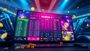 Menampilkan platform suletoto2 dengan grafis permainan berwarna-warni yang menarik.