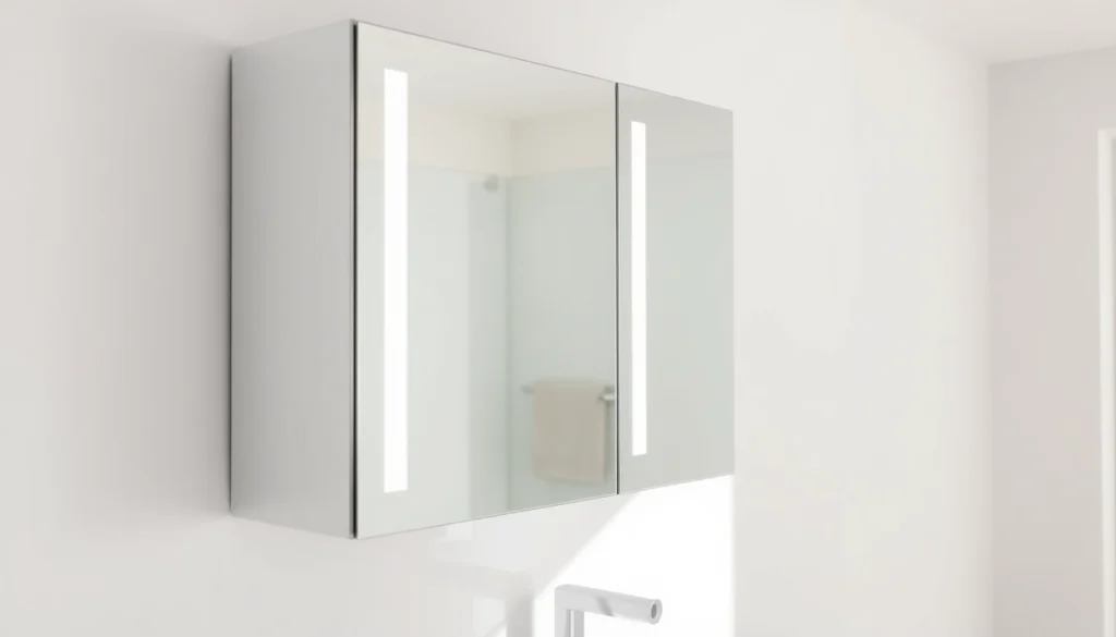 sonni Spiegelschrank mit elegantem Design und integrierter Beleuchtung in einem modernen Badezimmer