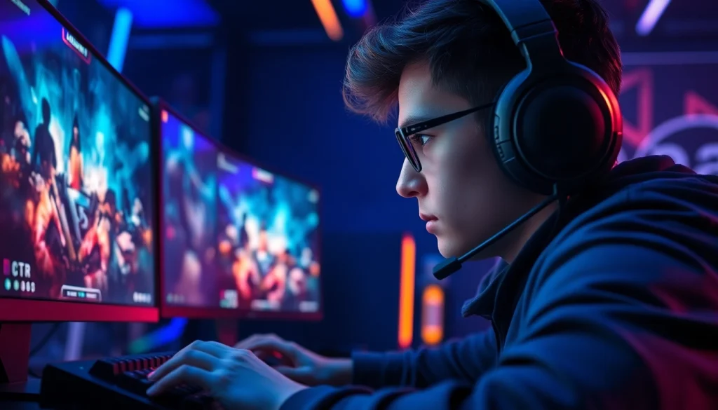 Experience the thrill of Valorant download with a pro gamer in an immersive gaming setup.