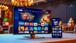 Experience TV88's secure online gaming interface with vibrant design and user-friendly navigation.
