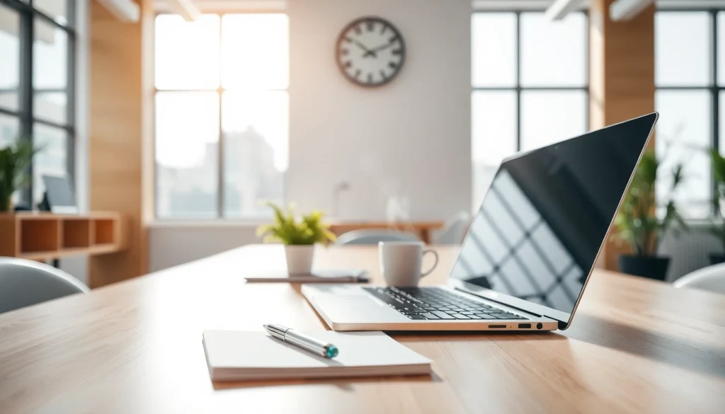 Verken https://www.stofnodig.nl met een professioneel werkruimte in een heldere kantooromgeving.