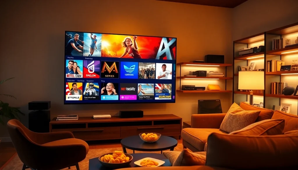 Experience premium IPTV options at https://vizomate.com with a vibrant entertainment setup.