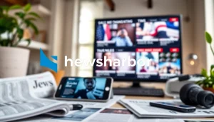 Highlight news features of https://newsharbor.com.ua with modern interface design and engaging layout.