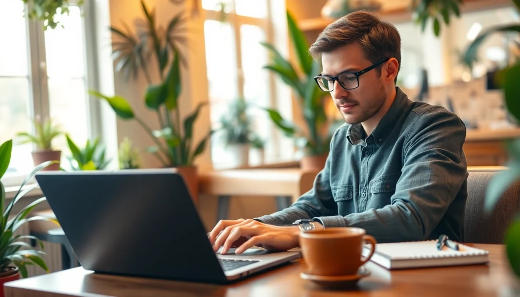 대화형 콘텐츠 제작을 위해 datanisle.com에서 집중하고 있는 작가의 모습