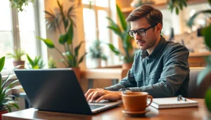 대화형 콘텐츠 제작을 위해 datanisle.com에서 집중하고 있는 작가의 모습