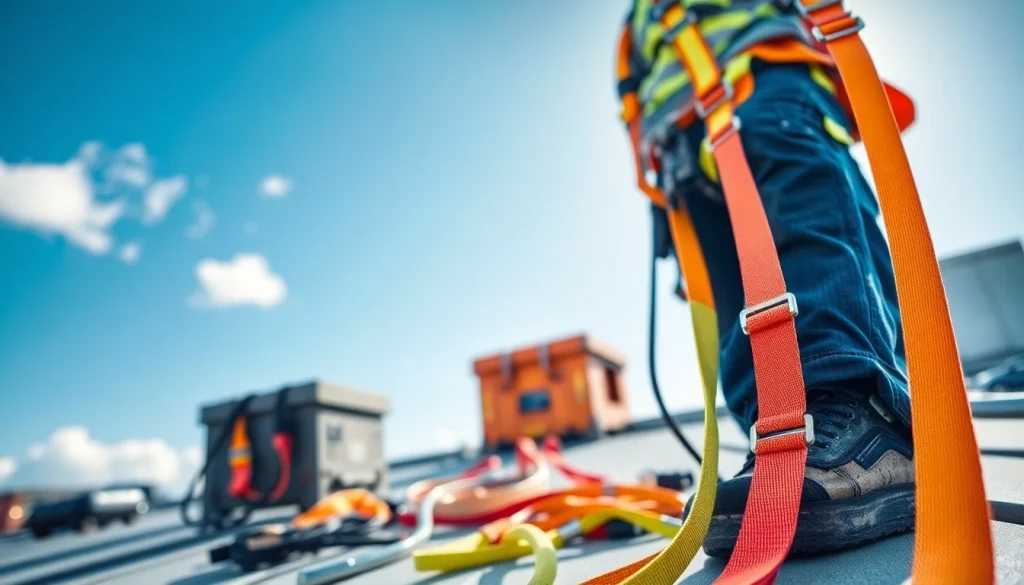 Säkerställ säkerheten med fallskydd och säkerhetsutrustning i arbete på hög höjd.